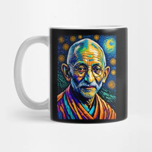 Mahatma gandhi in starry night Mug